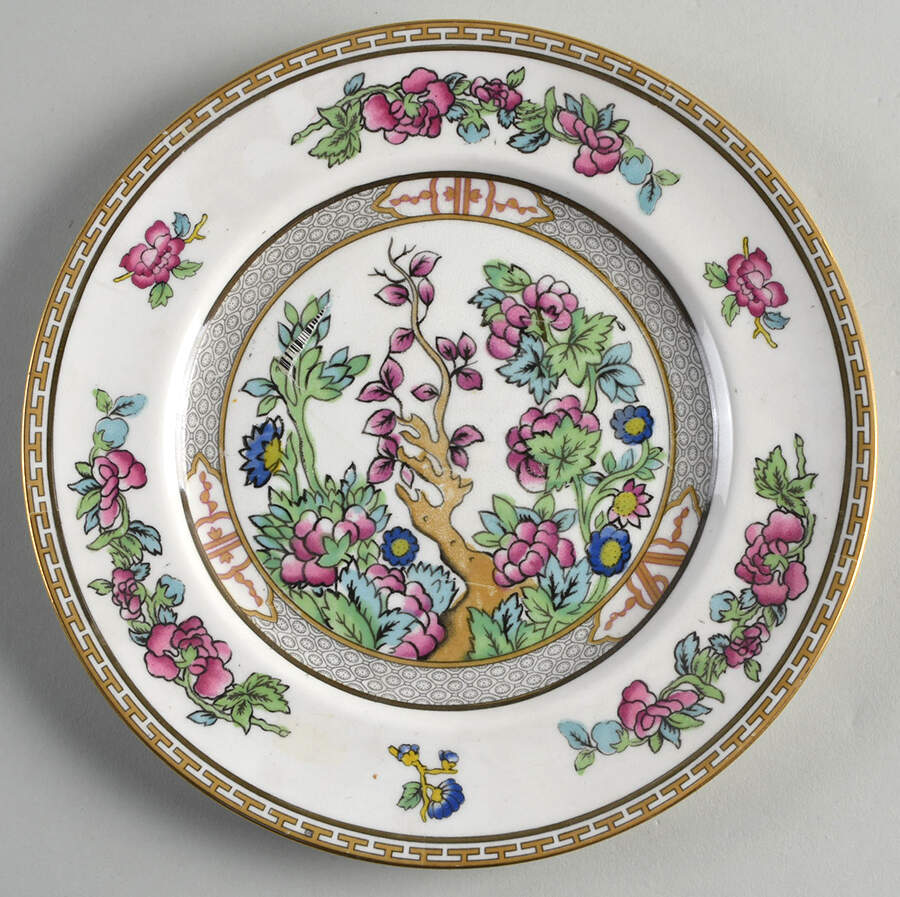 Indian Tree (Smooth, Gold Trim) Luncheon Plate by Paragon-1