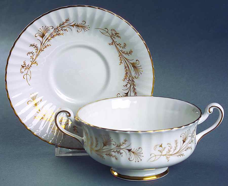 Lafayette Footed Cream Soup Bowl & Saucer Set by Paragon-1