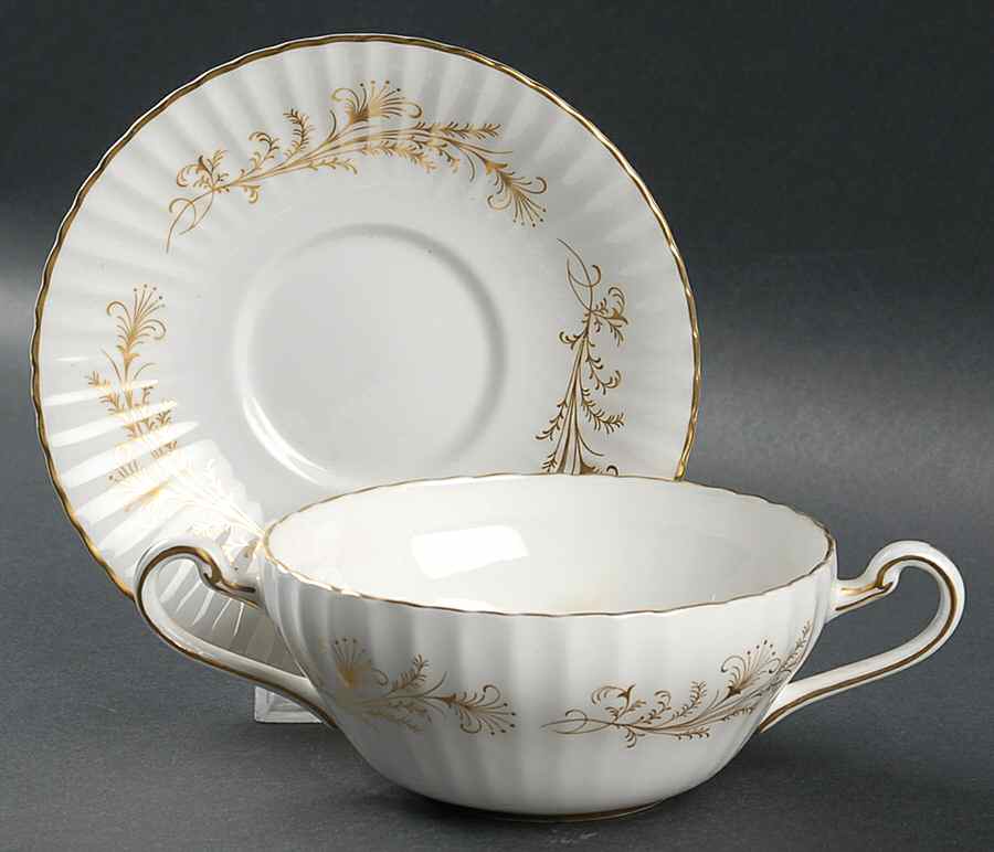 Lafayette Flat Cream Soup Bowl & Saucer Set by Paragon-1