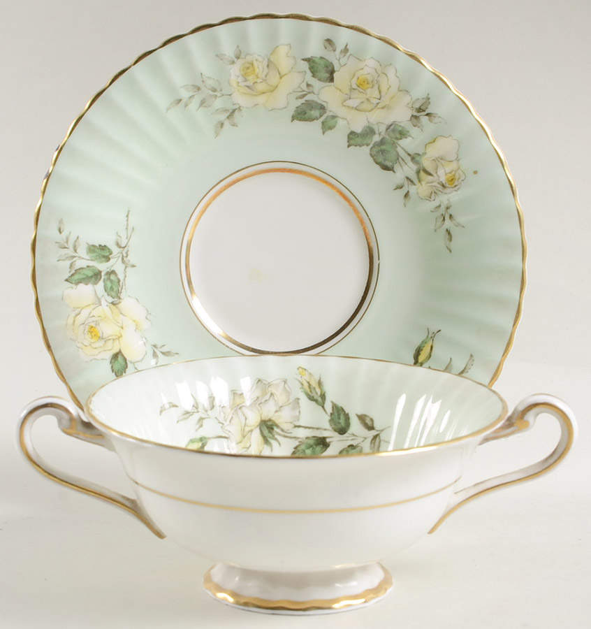 Madison Footed Cream Soup Bowl & Saucer Set by Paragon-1