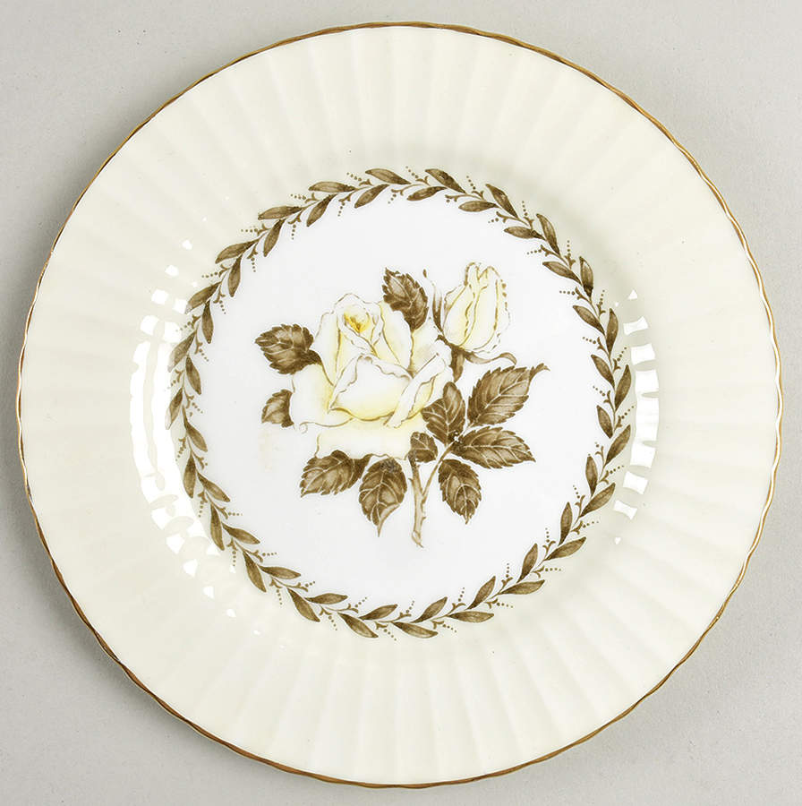 Melanie Rose Cream Salad Plate by Paragon-1