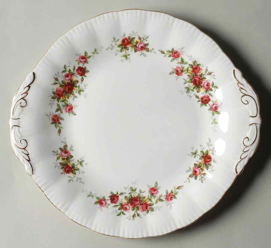 Minuet (White Backgrnd) Handled Cake Plate by Paragon-1