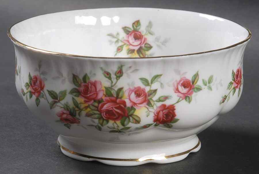 Minuet (White Backgrnd) Open Sugar Bowl by Paragon-1