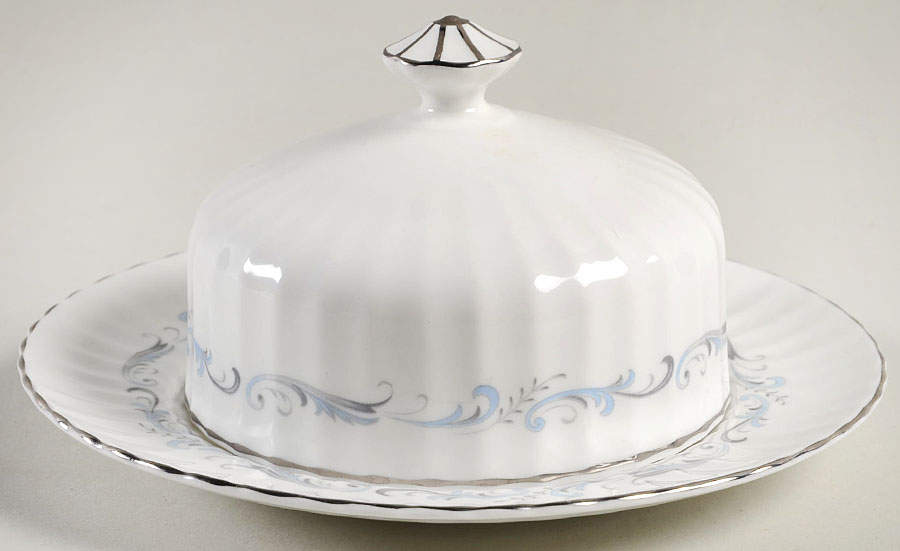 Morning Rose Round Covered Butter by Paragon-1