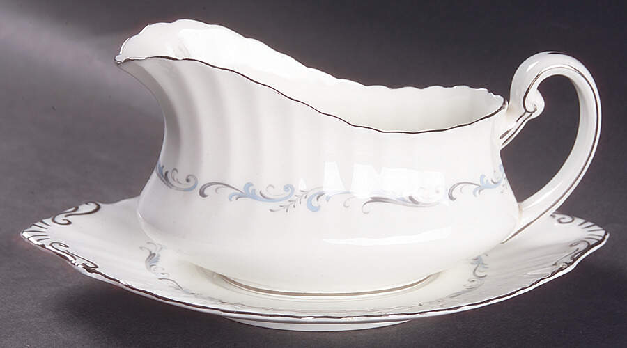 Morning Rose Gravy Boat & Underplate by Paragon-1