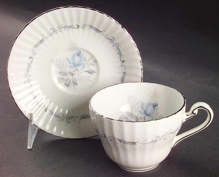 Morning Rose Flat Cup & Saucer Set by Paragon-1