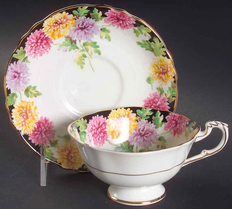 Mums Footed Cup & Saucer Set by Paragon-1
