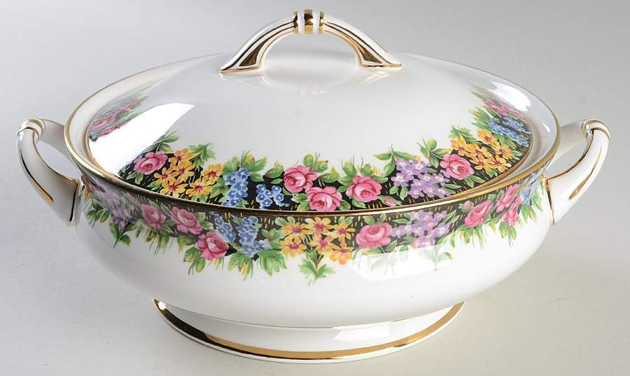 Old English Garden Round Covered Vegetable by Paragon-1
