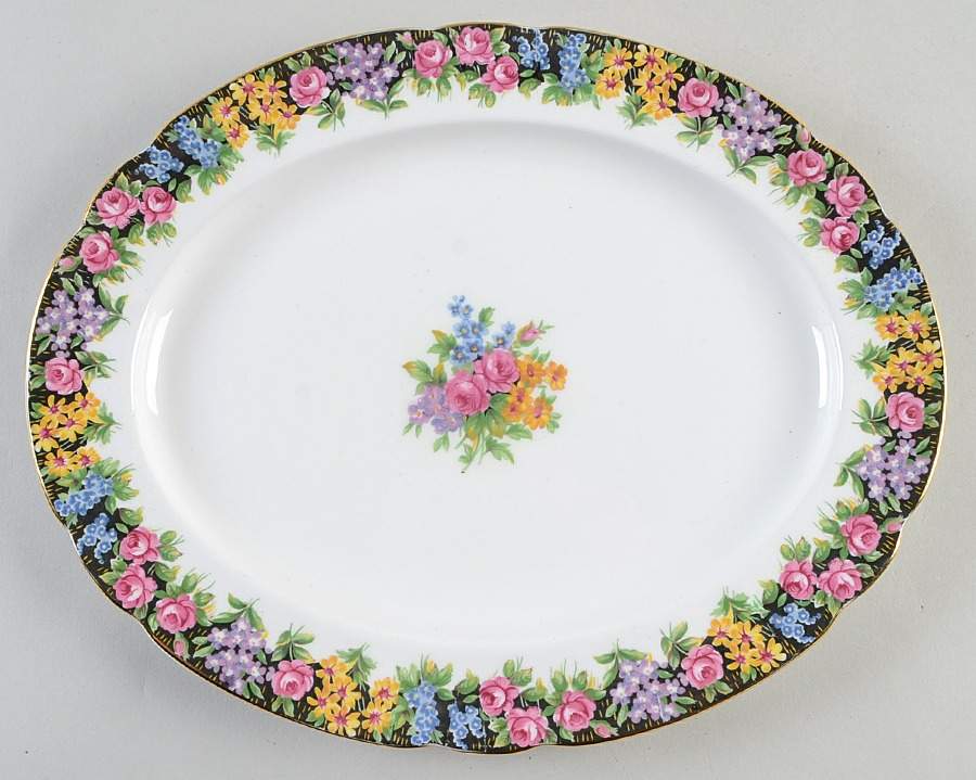 Old English Garden 12" Oval Serving Platter by Paragon-1