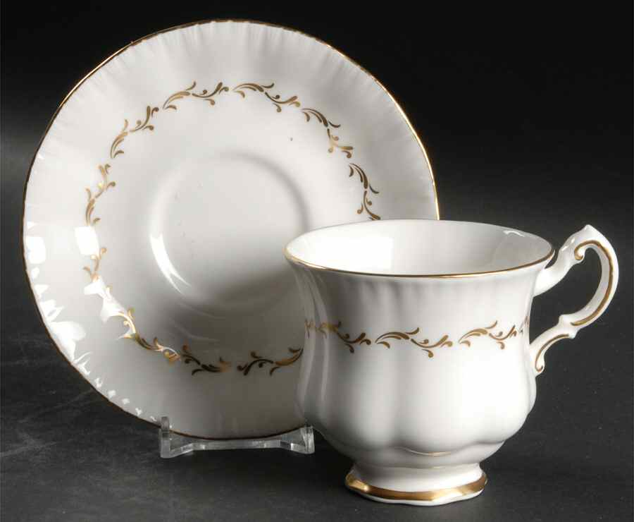 Orleans Footed Cup & Saucer Set by Paragon-1