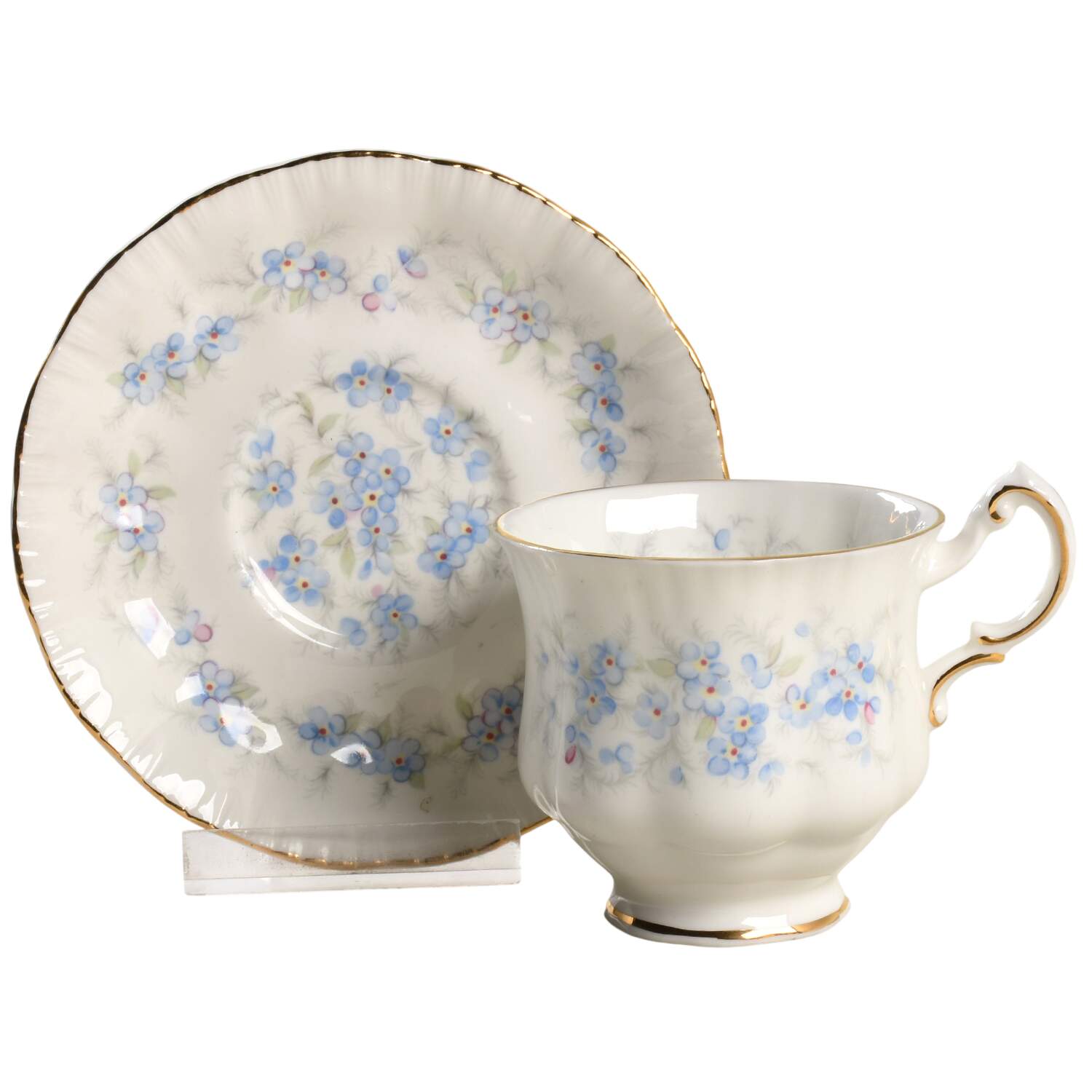 Petit Fleurs Footed Demitasse Cup & Saucer Set by Paragon-1