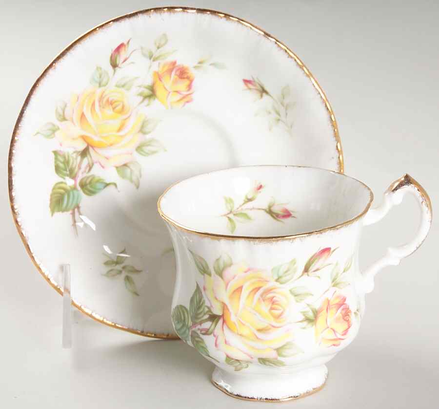 Peace Rose Footed Cup & Saucer Set by Paragon-1