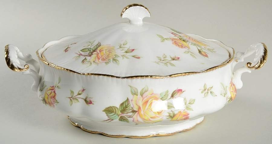 Peace Rose Round Covered Vegetable by Paragon-1