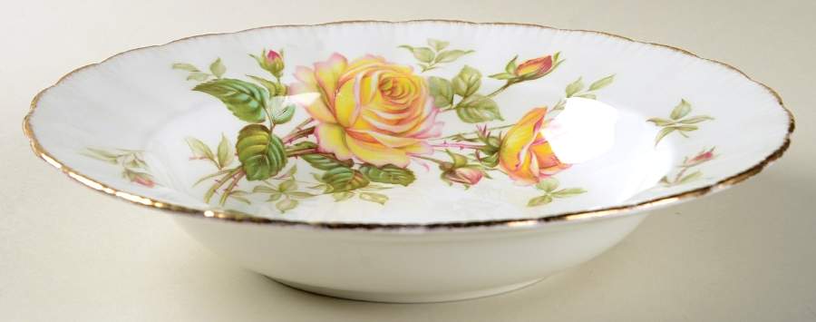 Peace Rose Large Rim Soup Bowl by Paragon-1