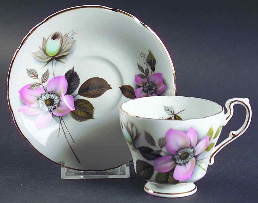 Pompadour Footed Demitasse Cup & Saucer Set by Paragon-1