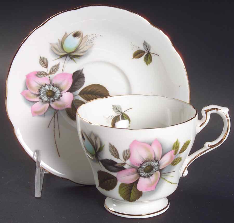 Pompadour Footed Cup & Saucer Set by Paragon-1
