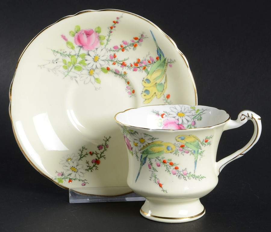 Princess Margaret Rose Footed Cup & Saucer Set by Paragon-1