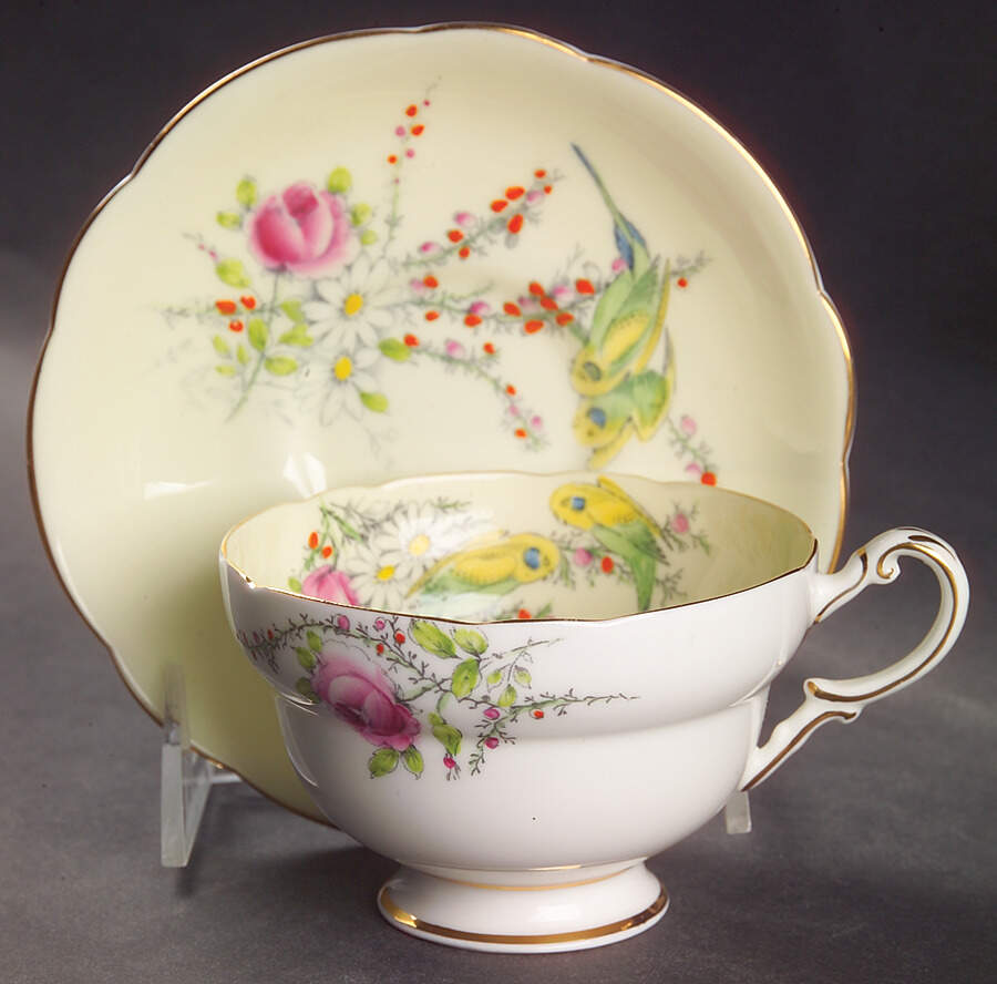 Princess Margaret Rose Footed Cup & Saucer Set by Paragon-1