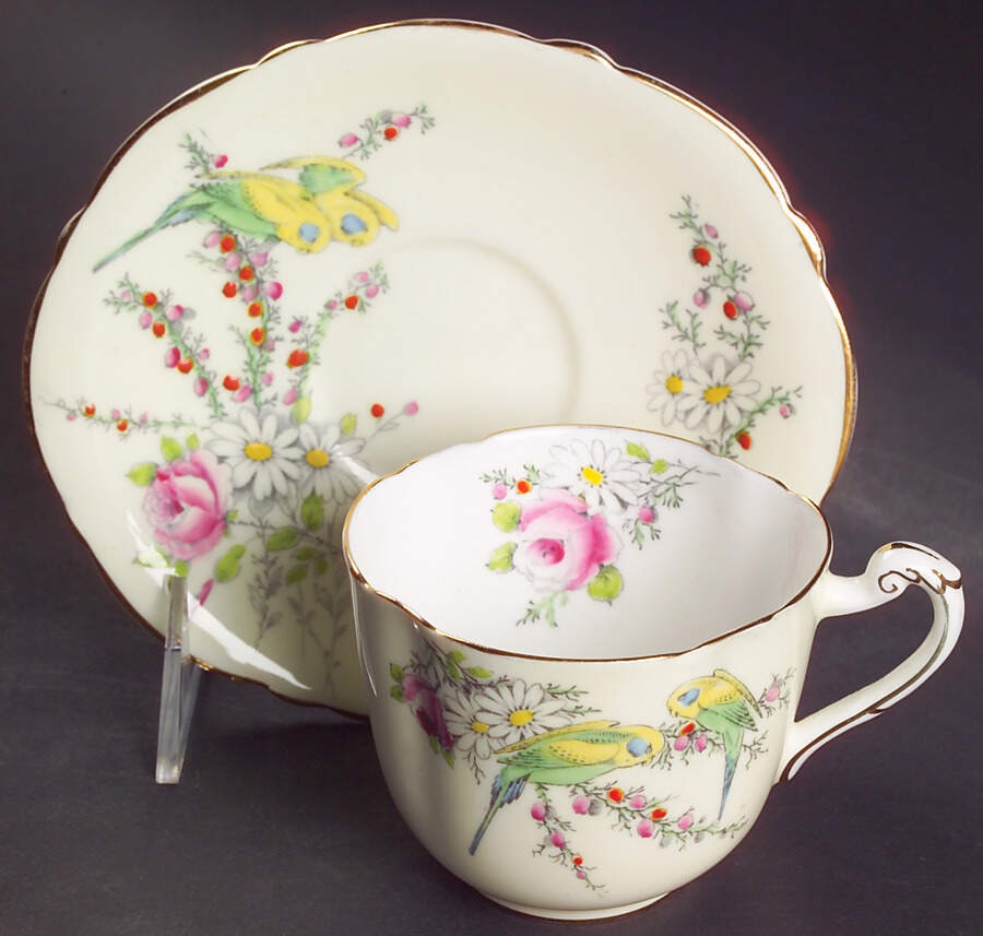 Princess Margaret Rose Footed Cup & Saucer Set by Paragon-1