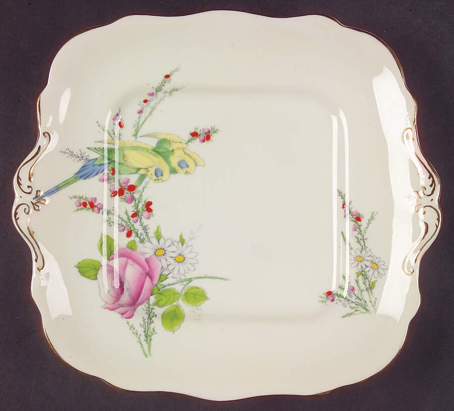 Princess Margaret Rose Square Handled Cake Plate by Paragon-1