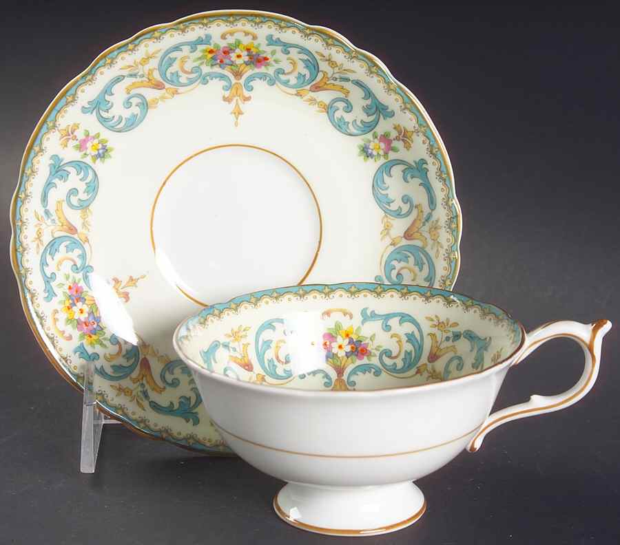 Queen Anne Footed Cup & Saucer Set by Paragon-1