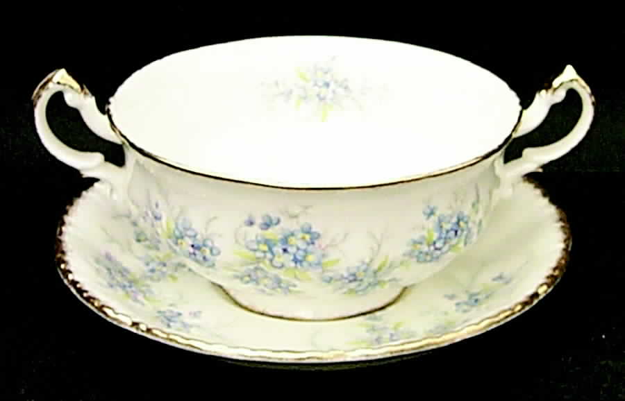Remember Me Footed Cream Soup Bowl & Saucer Set by Paragon-1