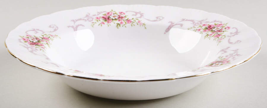 Rose Bouquet Pink Large Rim Soup Bowl by Paragon-1