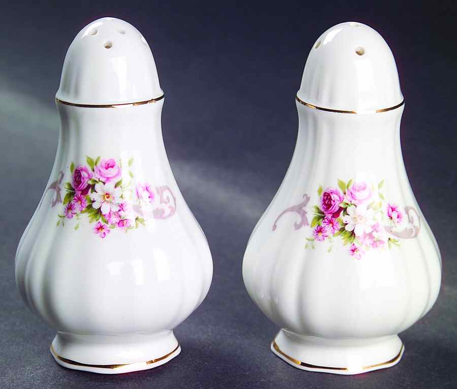 Rose Bouquet Pink Salt & Pepper Set by Paragon-1