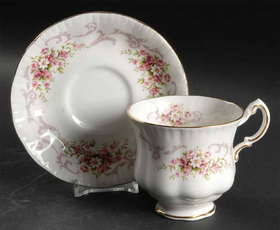 Rose Bouquet Pink Footed Cup & Saucer Set by Paragon-1