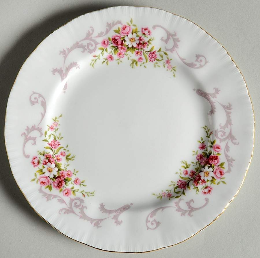 Rose Bouquet Pink Bread & Butter Plate by Paragon-1