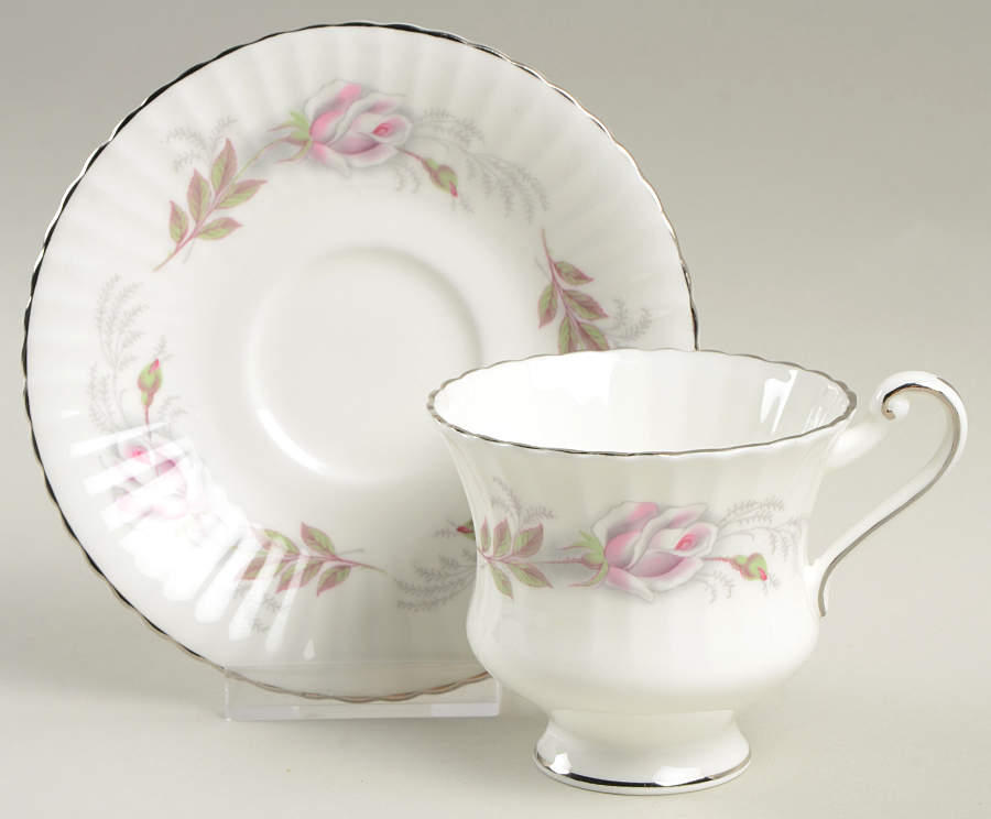 Rose Ballet Footed Cup & Saucer Set by Paragon-1