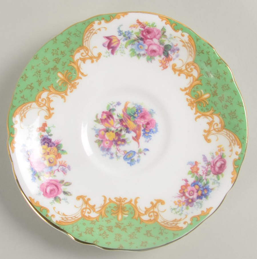 Rockingham Green Saucer for Footed Cup by Paragon-1