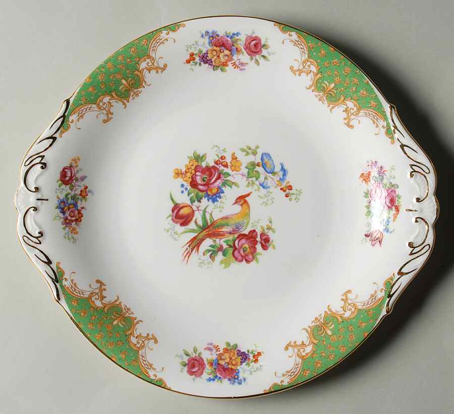 Rockingham Green Handled Cake Plate by Paragon-1