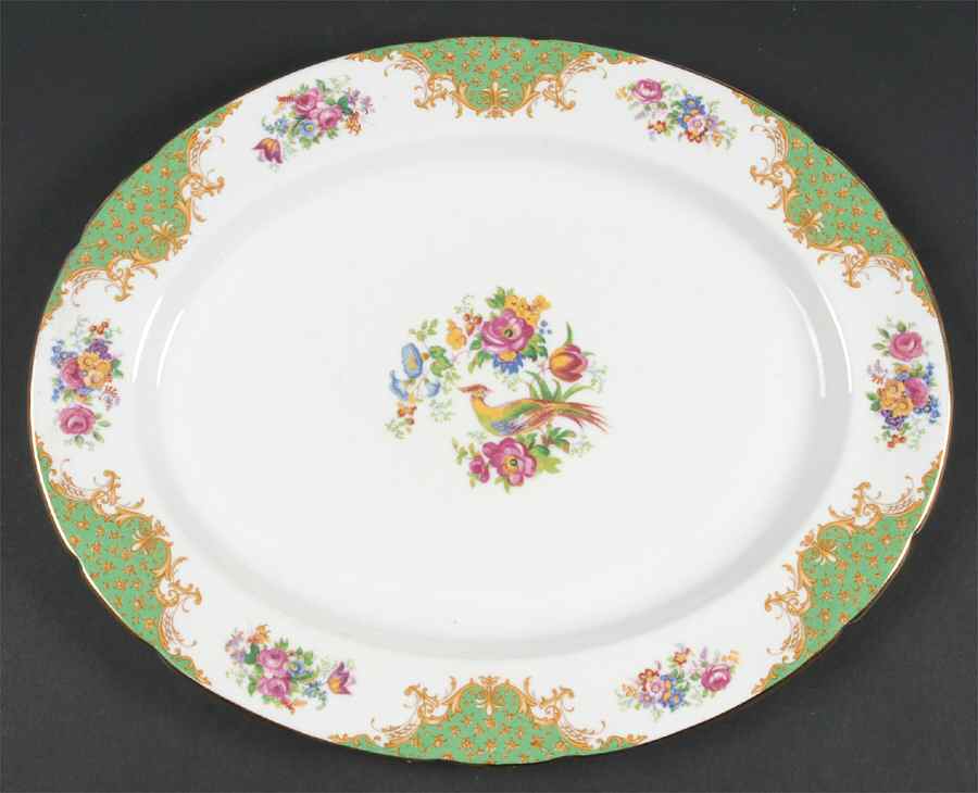 Rockingham Green 13" Oval Serving Platter by Paragon-1