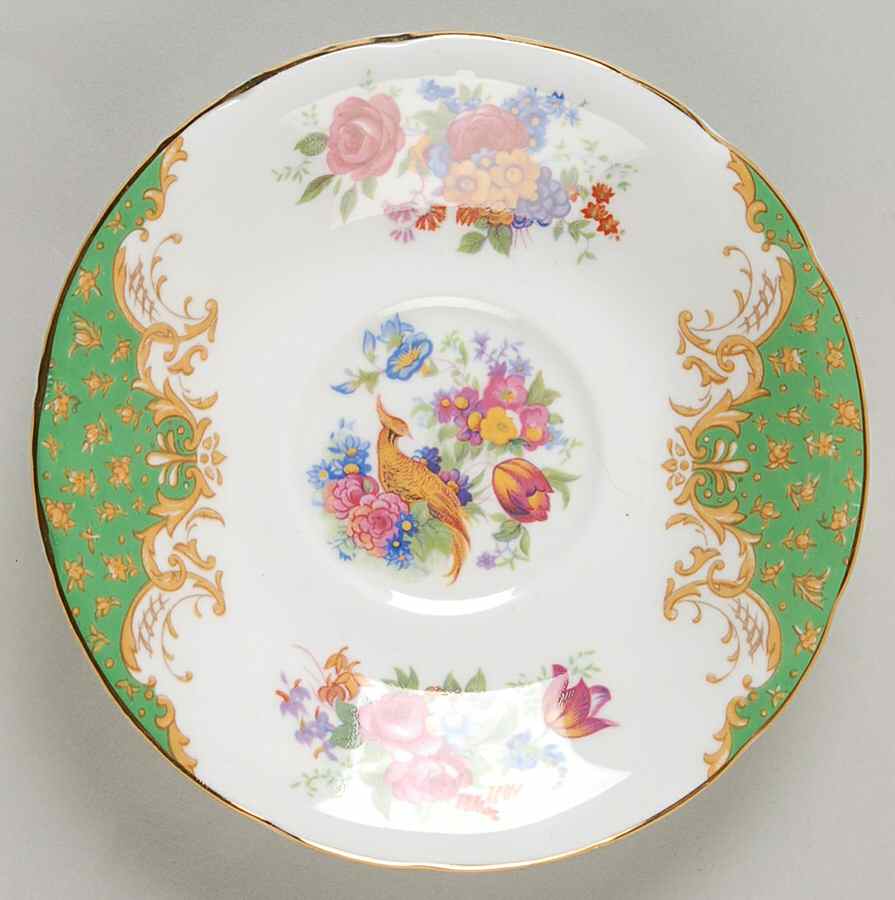 Rockingham Green Saucer for Footed Demitasse Cup by Paragon-1