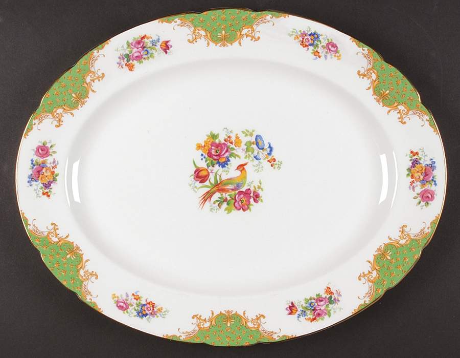 Rockingham Green 15" Oval Serving Platter by Paragon-1