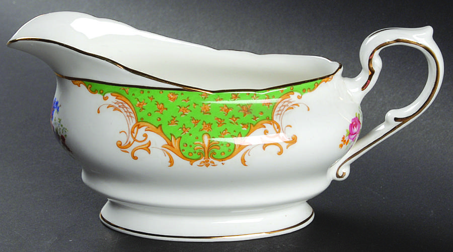 Rockingham Green Gravy Boat by Paragon-1