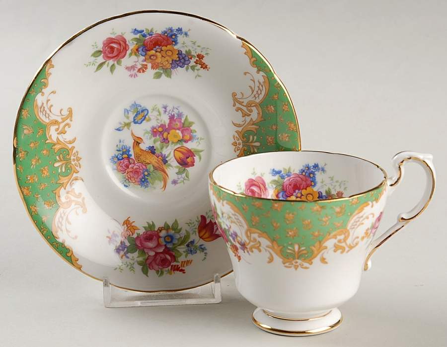 Rockingham Green Footed Demitasse Cup & Saucer Set by Paragon-1
