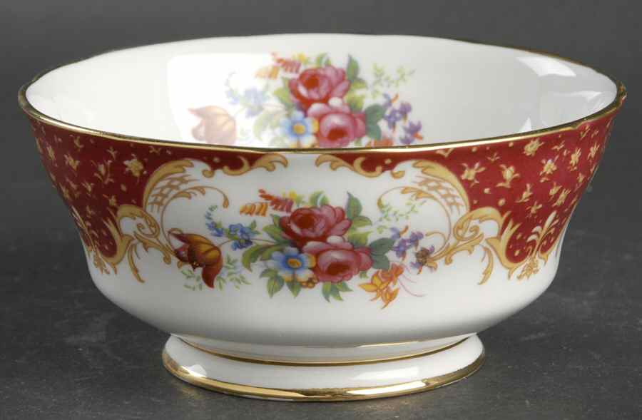 Rockingham Red Open Sugar Bowl by Paragon-1