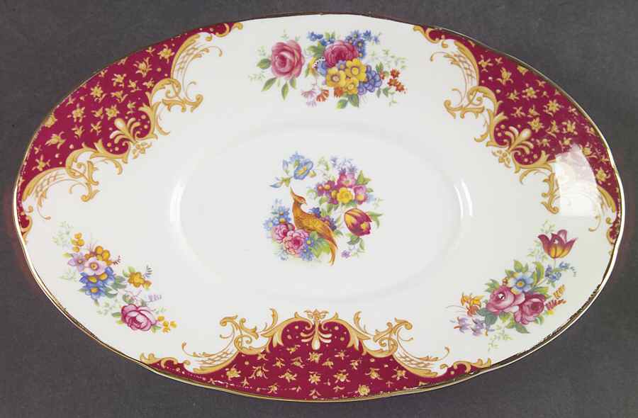 Rockingham Red Underplate for Gravy Boat by Paragon-1