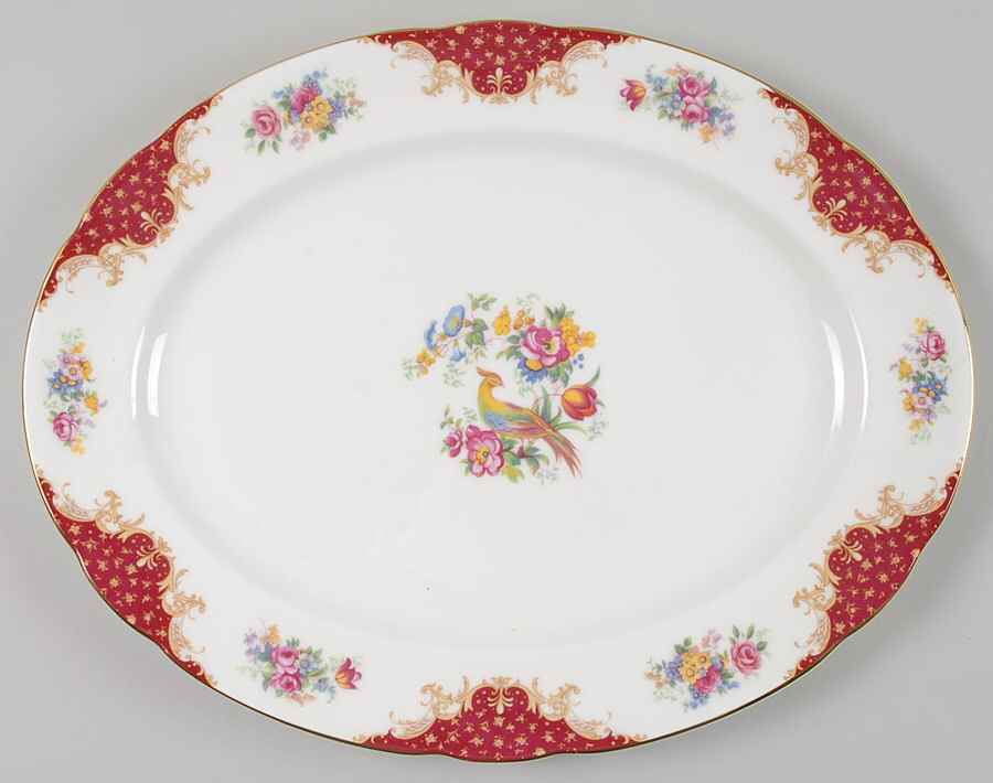 Rockingham Red 15" Oval Serving Platter by Paragon-1