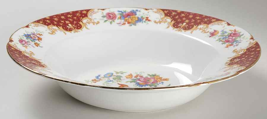 Rockingham Red Large Rim Soup Bowl by Paragon-1