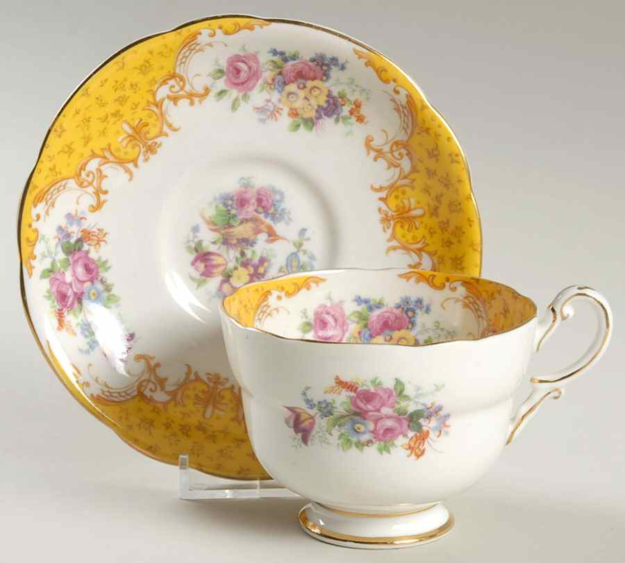 Rockingham Yellow Footed Cup & Saucer Set by Paragon-1