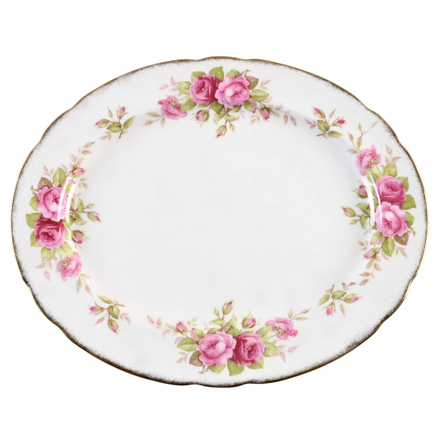 Rosebud 14" Oval Serving Platter by Paragon-1