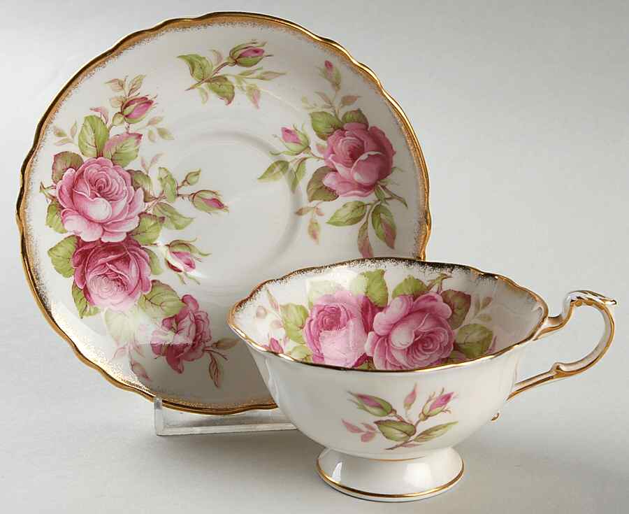 Rosebud Footed Cup & Saucer Set by Paragon-1