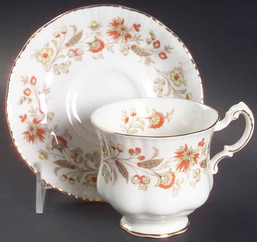 Seville (Flowers) Footed Cup & Saucer Set by Paragon-1