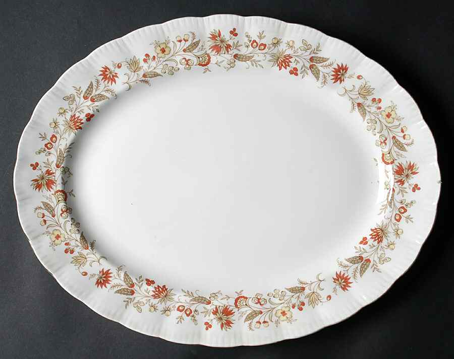 Seville (Flowers) 15" Oval Serving Platter by Paragon-1