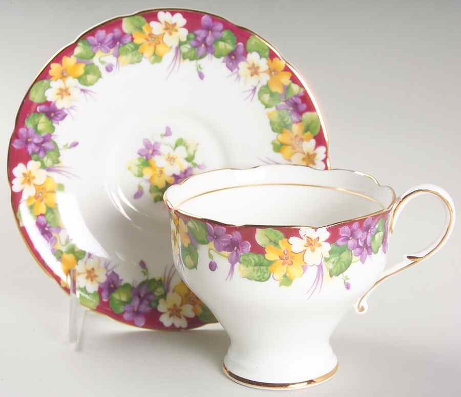 Spring Melody Oversized Cup & Saucer Set by Paragon-1