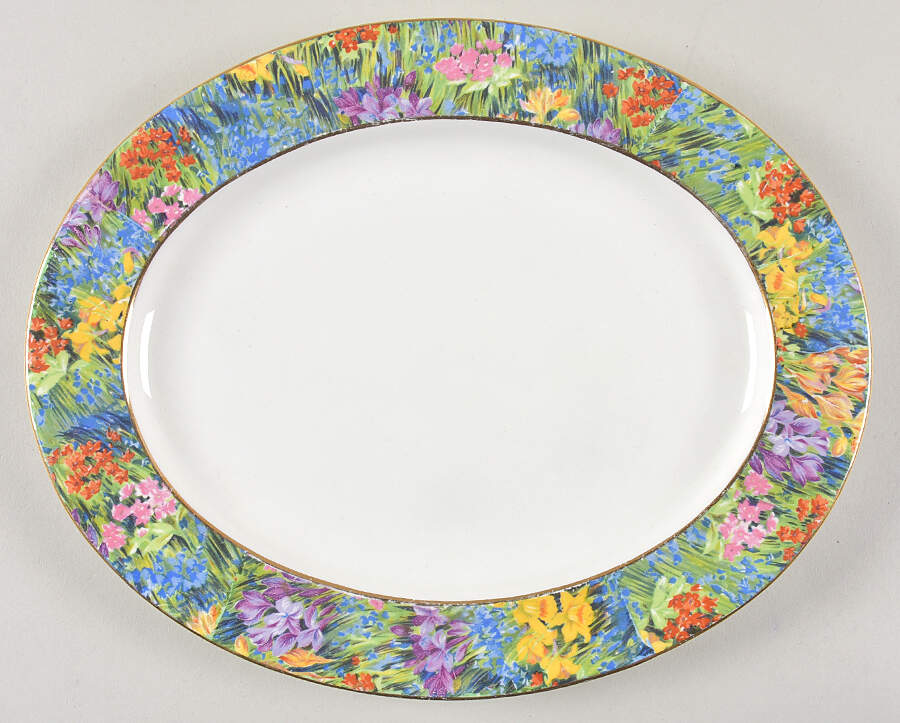 Springtime 12" Oval Serving Platter by Paragon-1
