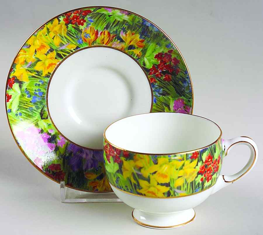 Springtime Footed Demitasse Cup & Saucer Set by Paragon-1